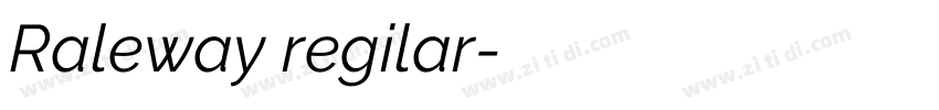 Raleway regilar字体转换
